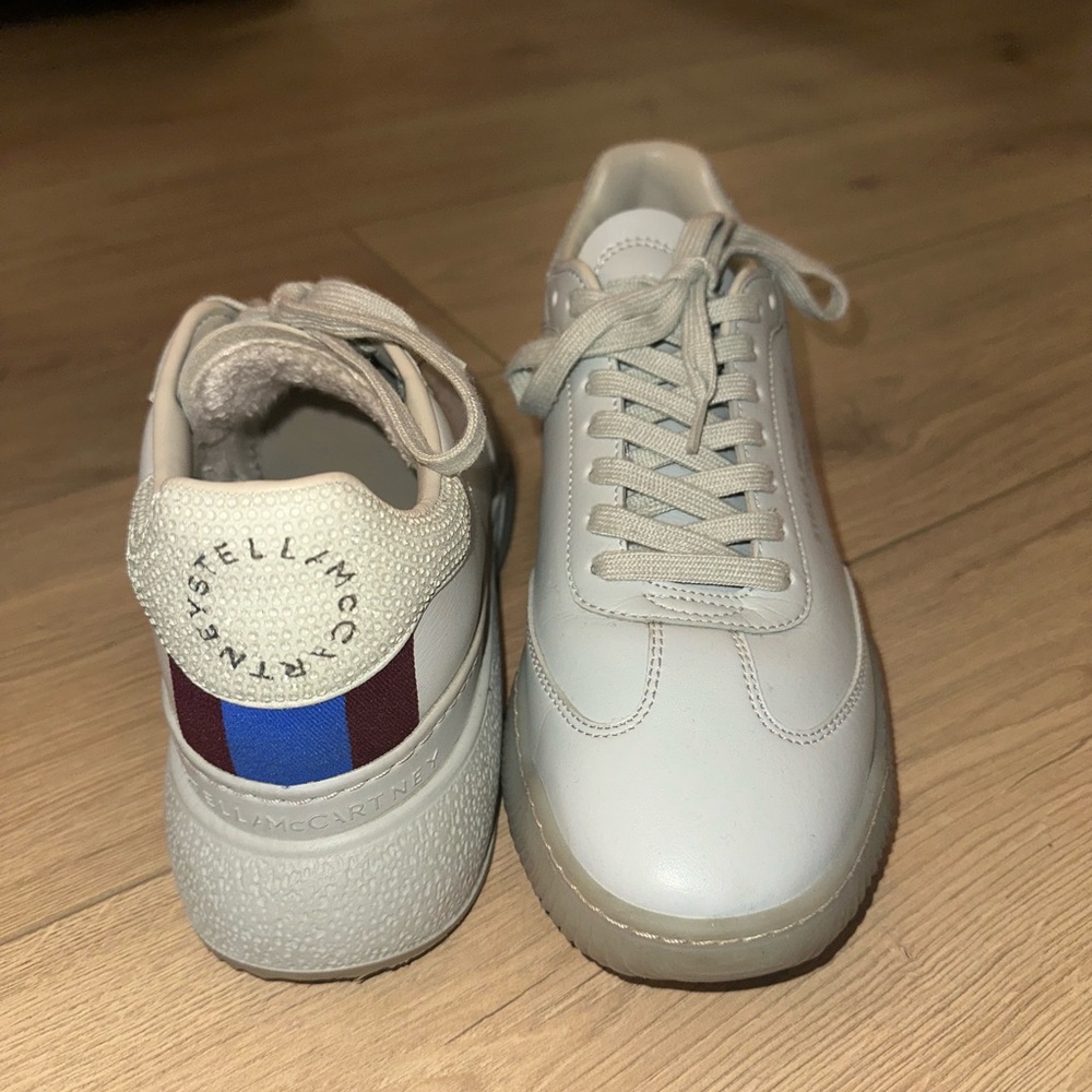 Stella McCartney White Sneakers with Blue and Red Accents